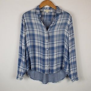 Cloth & Stone | Plaid button down shirt L